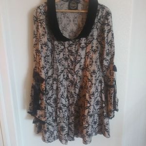 Funhouse Kimono Flyaway Duster Cardigan